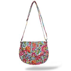 Vera Bradley Hope Garden Adjustable Strap Crossbody Quilted Floral Lightweight